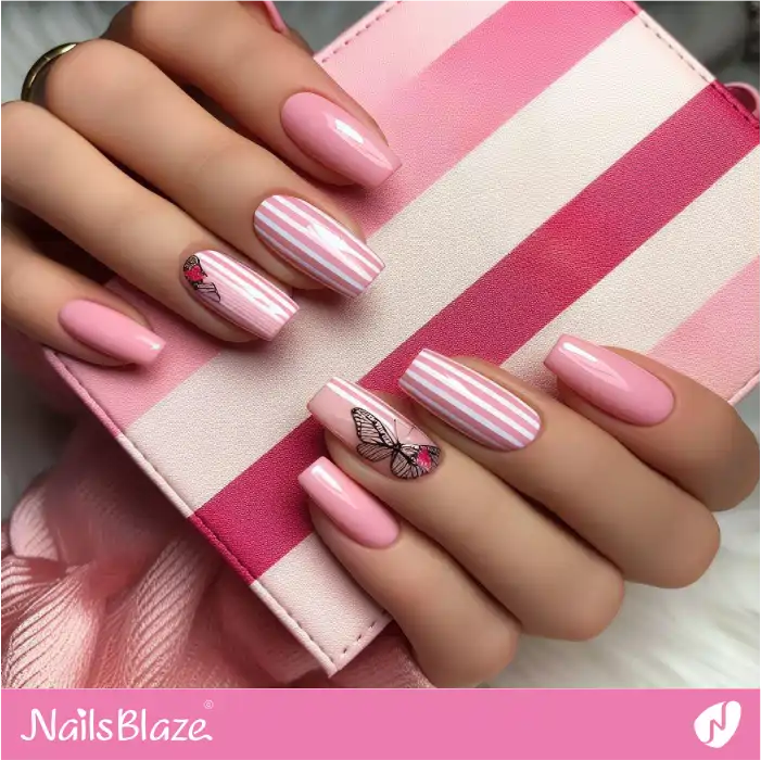 Butterfly Design for Victoria's Secret Nails | Branded Nails - NB4275